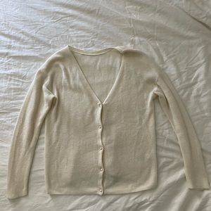 Aritzia Wifred Front to Back Cardigan Cream S